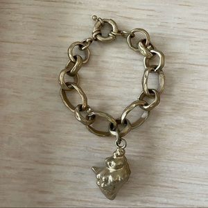 J. Crew chunky charm bracelet with seashell charm